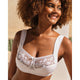 Jeanne Wirefree Wide Strap Organic Cotton Bra with Lace