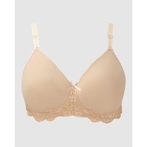 Georgia Wirefree T-Shirt Style Mastectomy Bra with Cotton & Lace