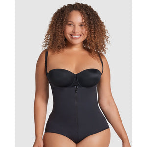 Zip-and-Sculpt Cupless Butt-Lifting Zip Up Body Shaper - Style Gallery