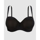 Unseen Bandeau Bra Wired Molded Foam Cup-Black/Blush