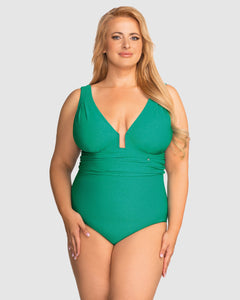 Aloa Plunge Full Bust One Piece Swimsuit