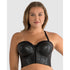 Stevie Faux Leather Longline Bustier Bra Top