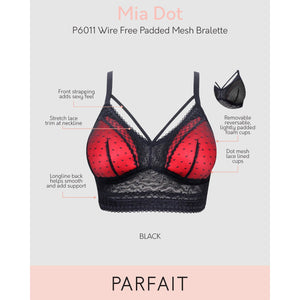 Mia Dot Longline Padded Lace Bralette - Style Gallery