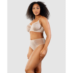 Pearl Wired Unlined Full Bust Bra With Embroidery - Style Gallery