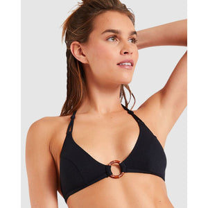 Santafe Minew Halter Padded Triangle Bikini Top with Ring