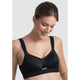 Active Classic Support Wirefree Sports Bra-Black