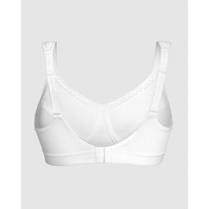 Active Classic Support Wirefree Sports Bra-White