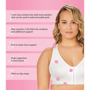 Fully® Seamless Wirefree Front Close Bra