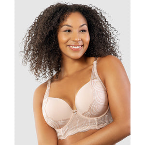 Pearl Underwired Longline Plunge Bra - Style Gallery