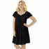 Short Flutter Sleeve Nylon Nightgown