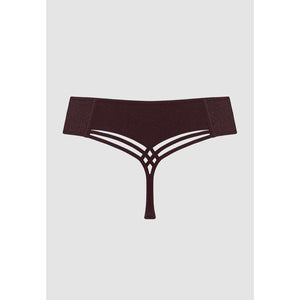 Dame De Paris Aubergine and Silverlurex Thong - Style Gallery