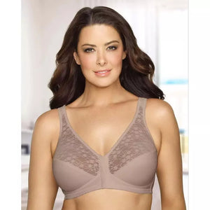 Everyday Bras - Cotton Soft Cup Wireless Front Rose Lace Close