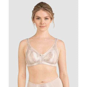 Satin Wide Strap Soft & Wireless Minimiser Bra - Style Gallery