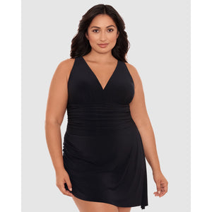 Celine V Neck Short Plus Size Swimdress - Style Gallery