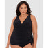 Celine V Neck Short Plus Size Swimdress