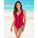 Razzle Dazzle Zipt Zip Front Shaping Swimsuit - Style Gallery