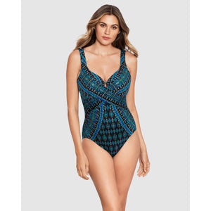 Amarna Criss Cross Escape Underwired Shaping Swimsuit - Style Gallery