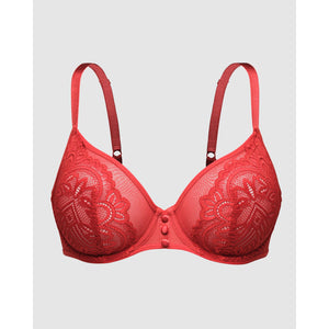 Lyse Wired Half Cup Bra with Lace - Style Gallery