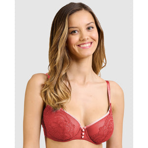 Lyse Wired Half Cup Bra with Lace - Style Gallery