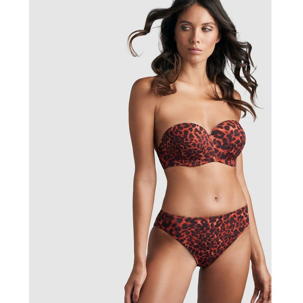 Leopard print strapless bikini online